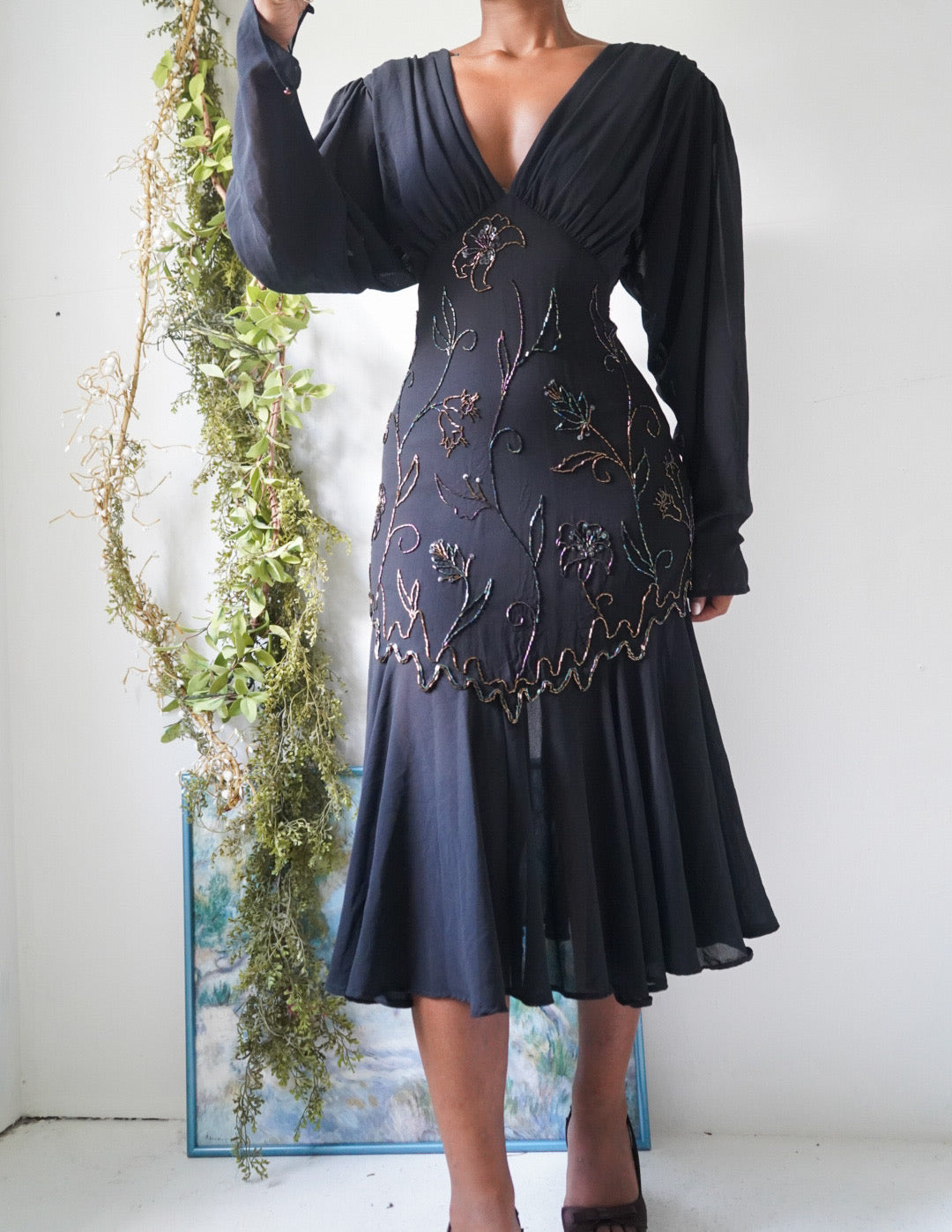 Vintage 80’s Casadei Beaded Dress