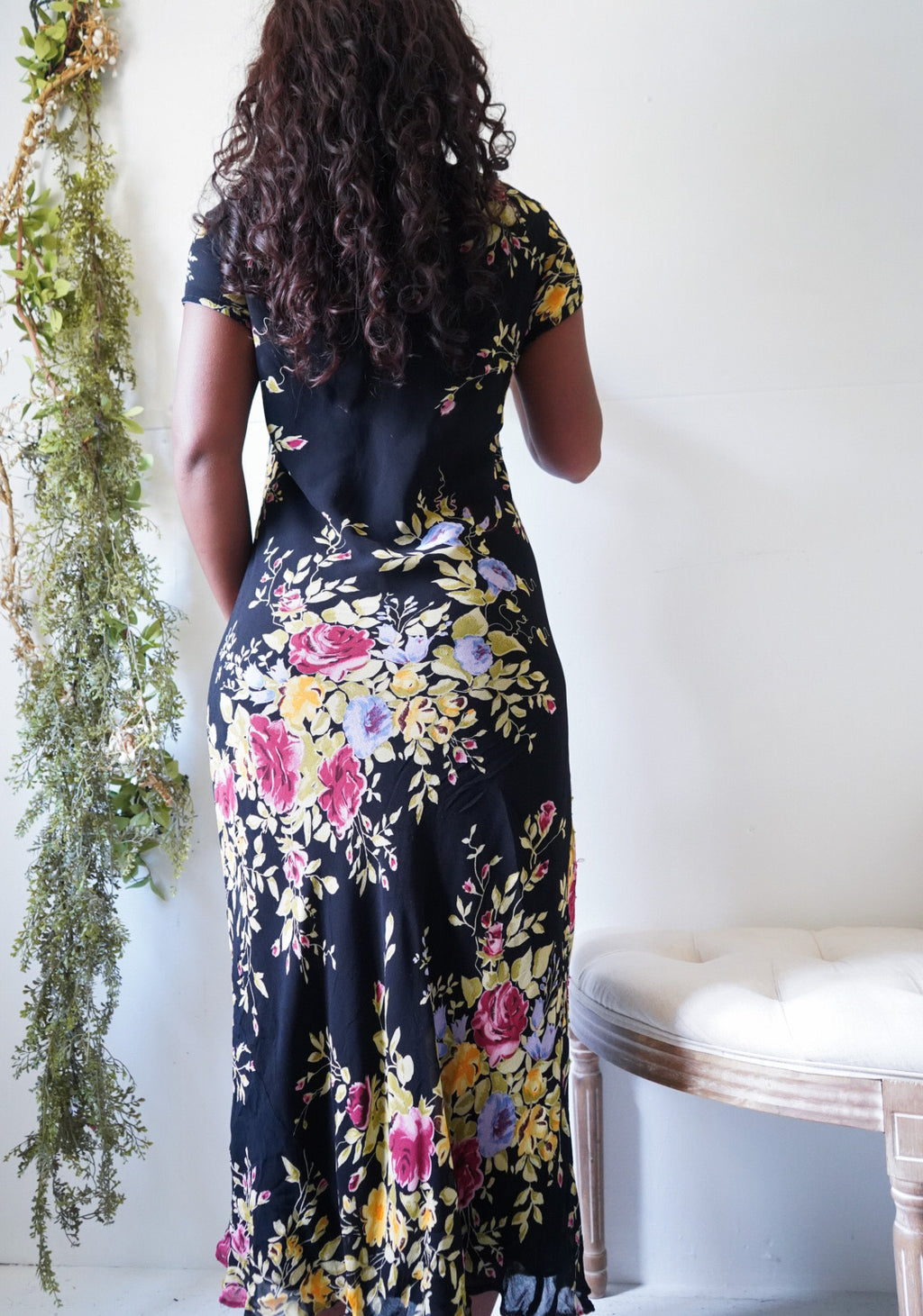 Y2K Garden Floral Bead Detail Dress