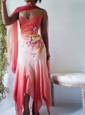 Rare Vintage Y2K Burnt Red Ombre Fairy Dress