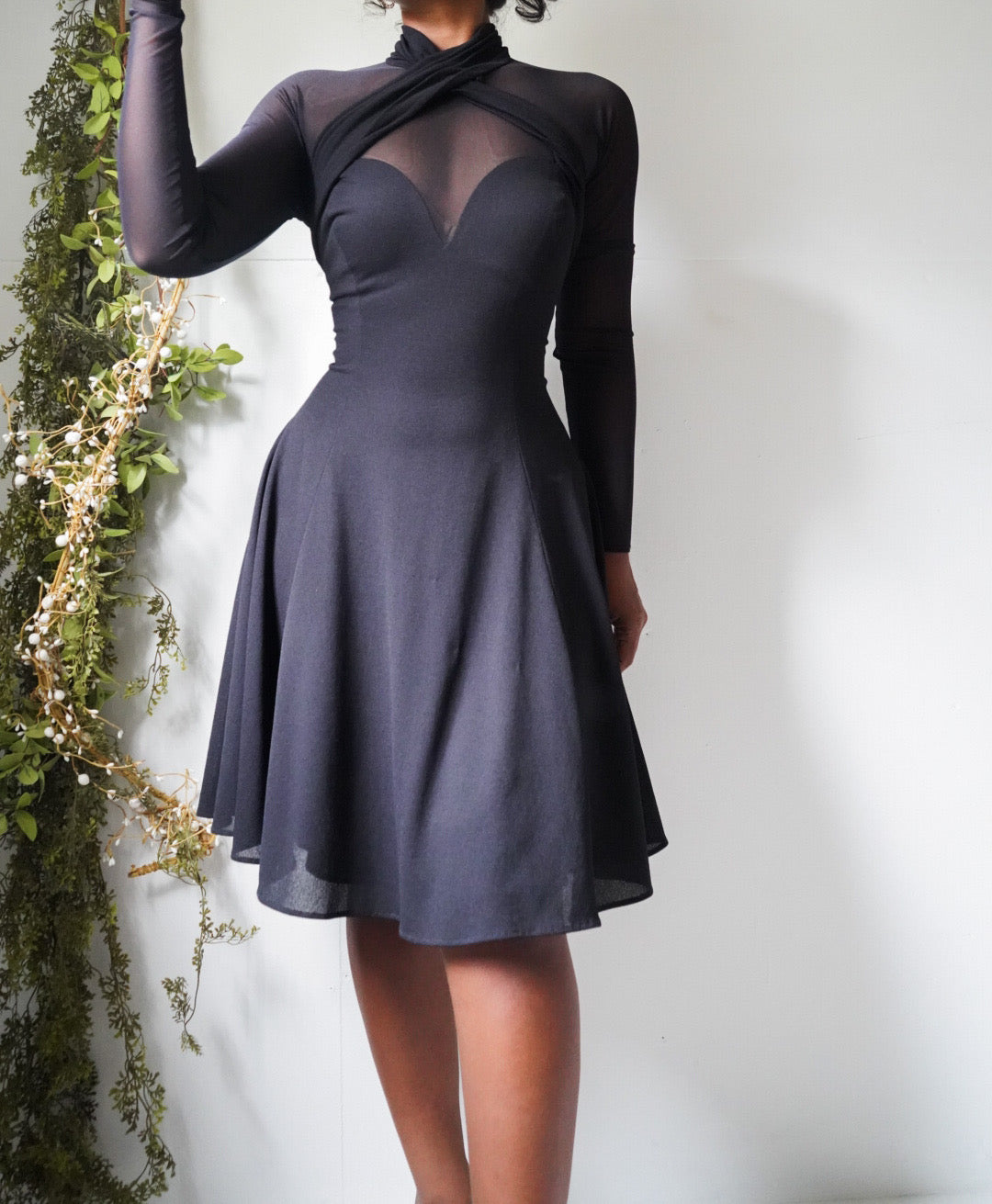 Vintage 90’s Black Illusion Mini Dress