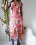 Y2K Paisley Boho Midi Dress