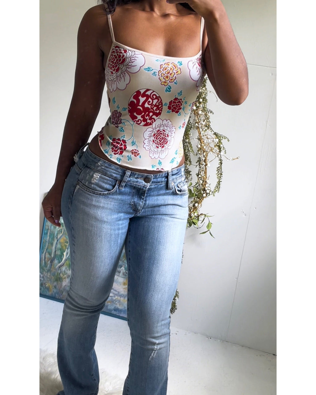 Y2K Mesh Cropped Cami