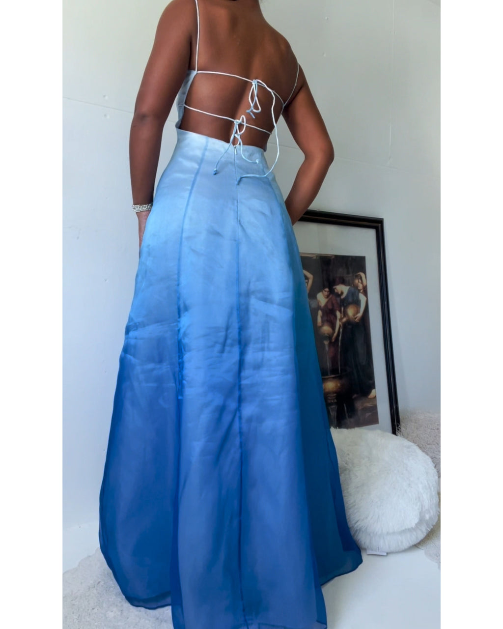 Y2K Ombre Beaded Formal Dress