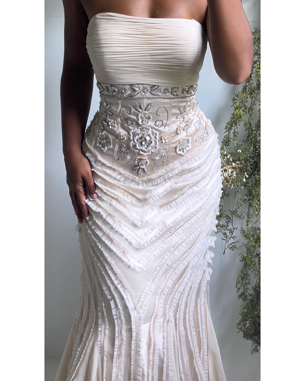 Rare Y2K Sue Wong Strapless Gown