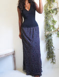 Y2K Black Dot Print Maxi Skirt