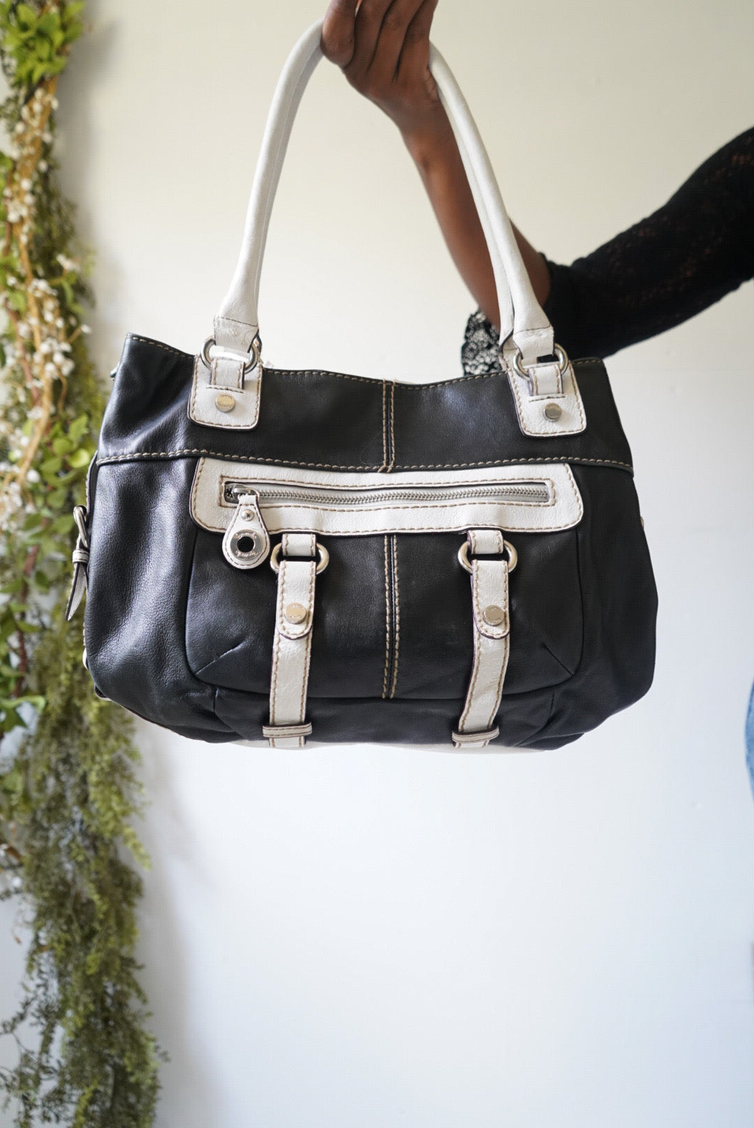 Y2K Contrast Leather Bag