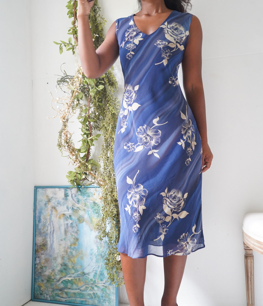 Y2K Navy Blue Staple Summer Dress