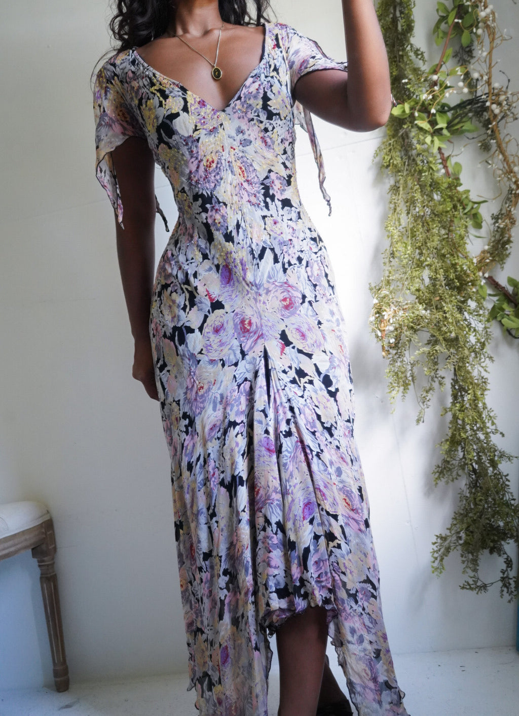 Rare Y2K Beaded Garden Fairy Dress