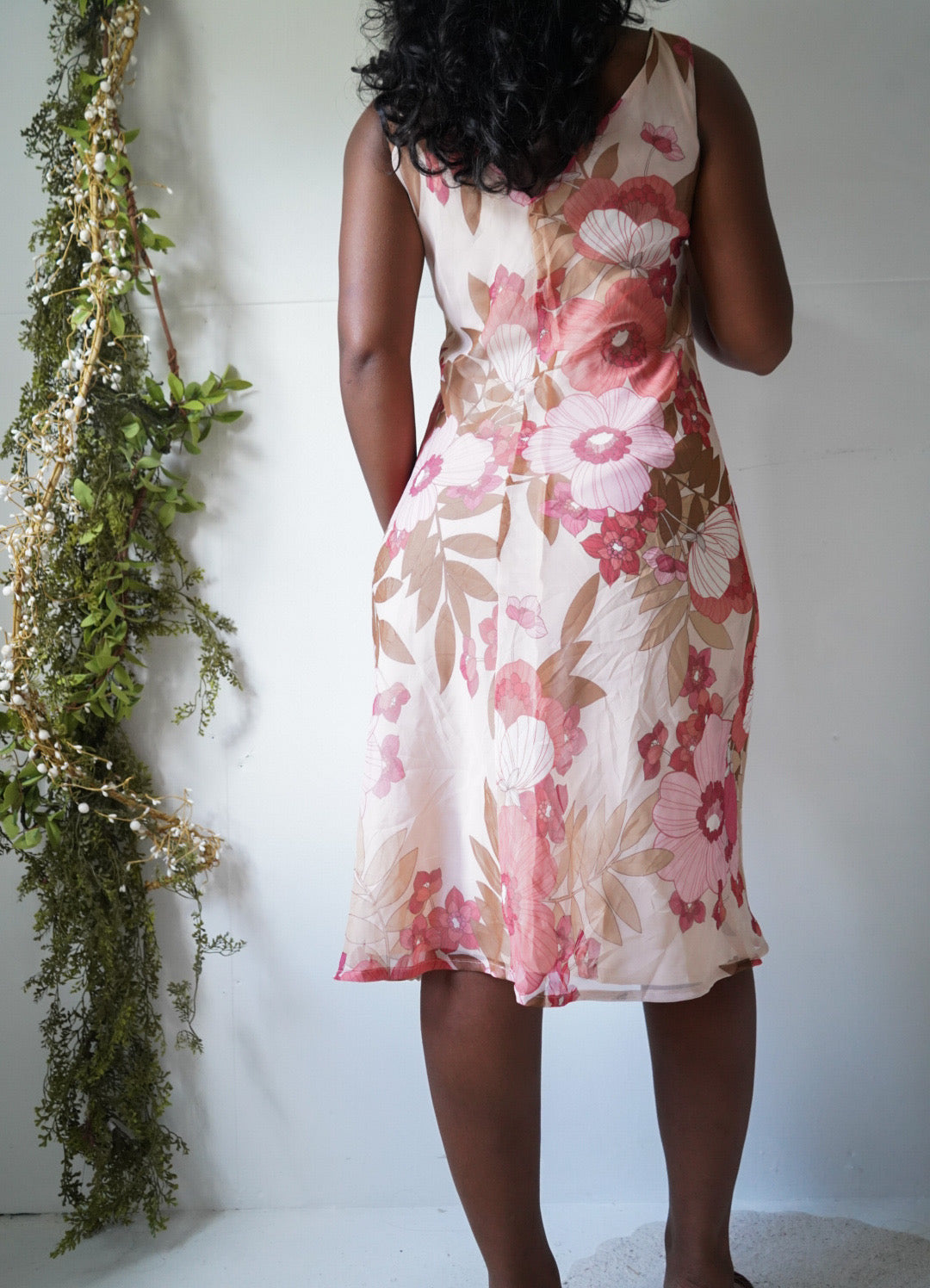 Vintage Y2K Boatneck Floral Sundress