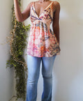 Y2K Vivienne Tam Silk Babydoll Top