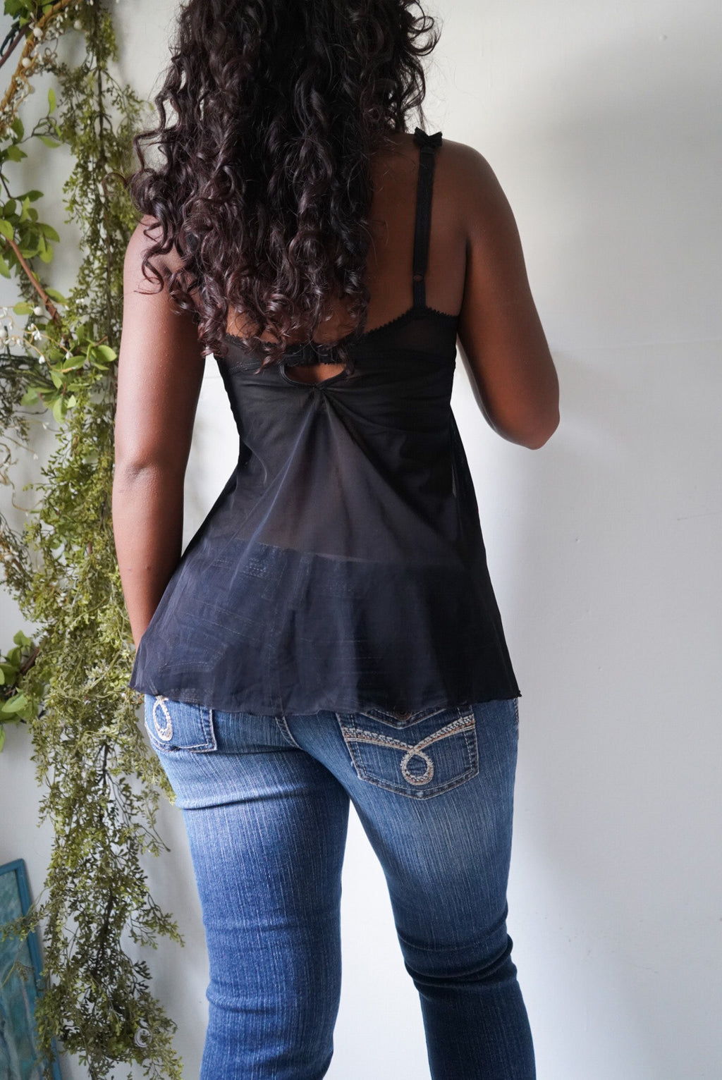 Y2K Black Coquette Babydoll Slip