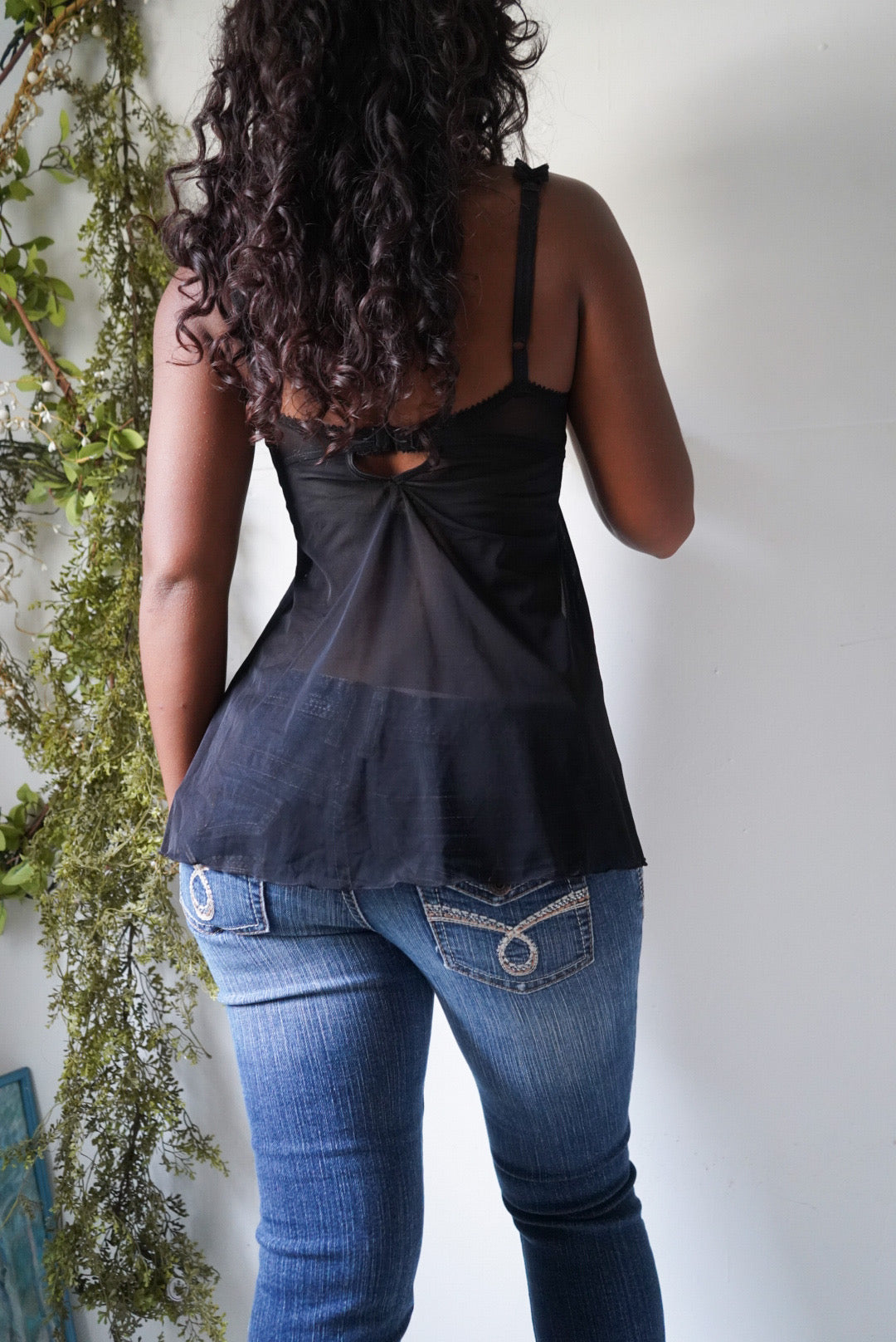 Y2K Black Coquette Babydoll Slip
