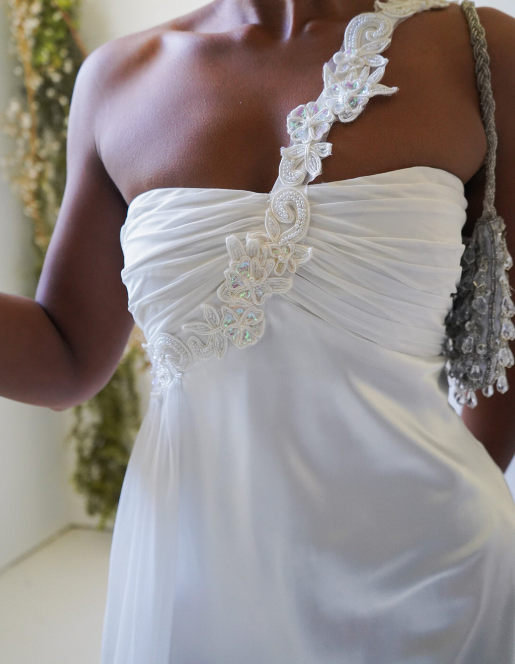 Vintage Y2K Satin Fairy Wedding Dress