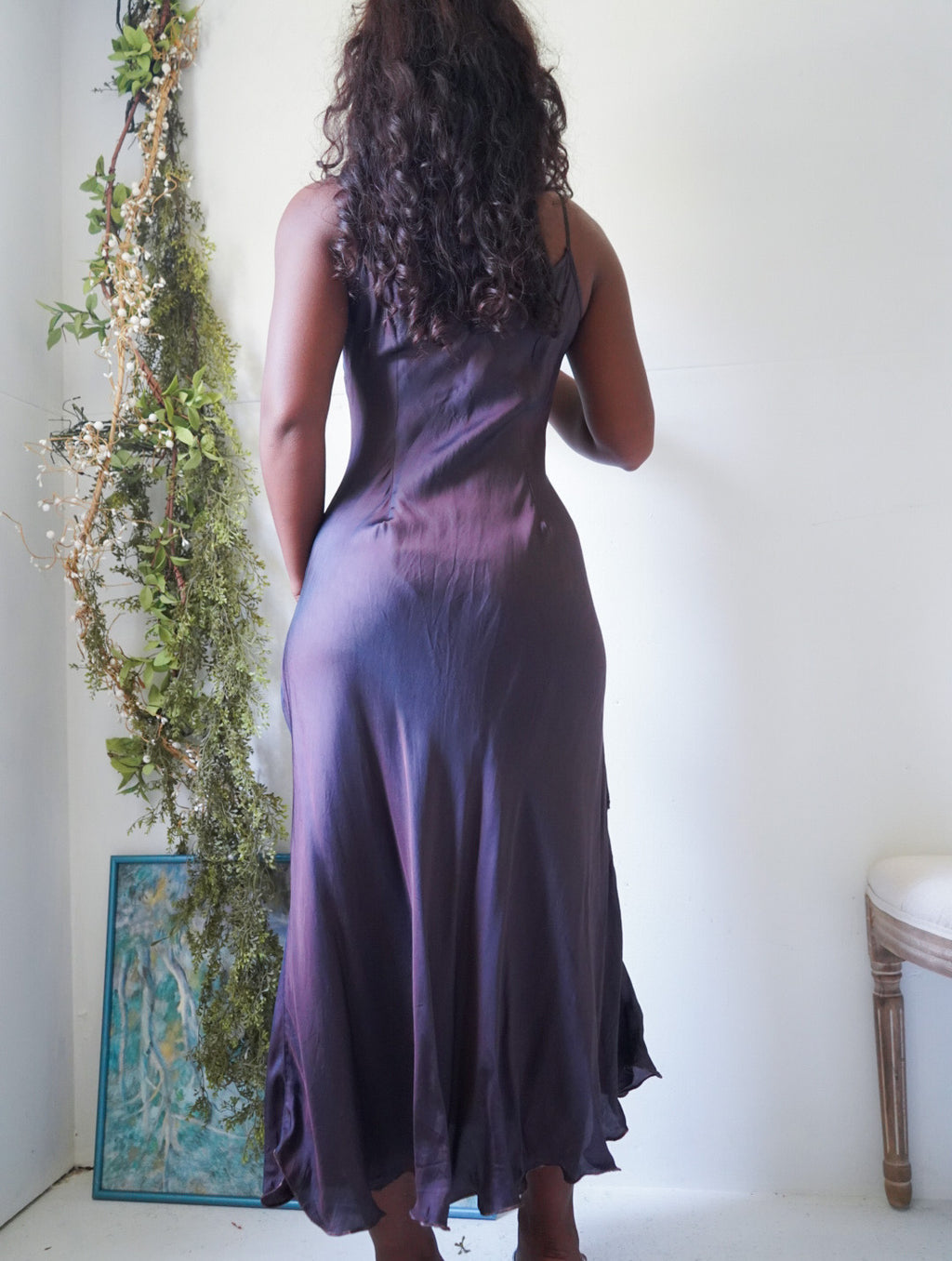 Rare Y2K Iridescent Satin Slip