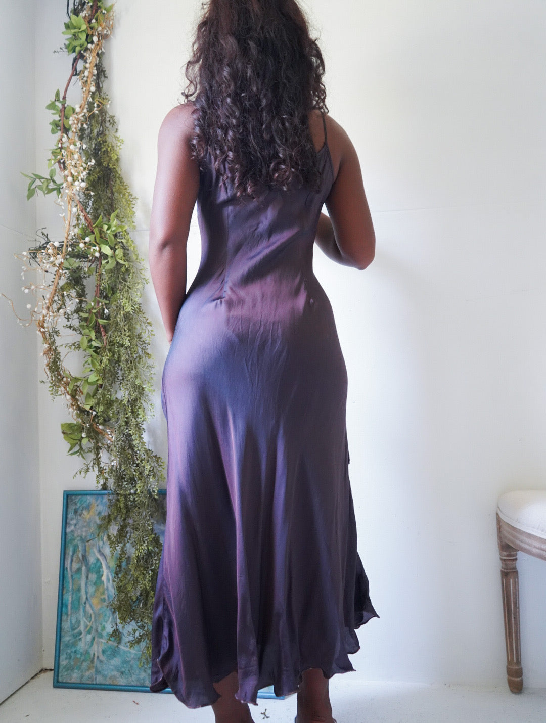 Rare Y2K Iridescent Satin Slip