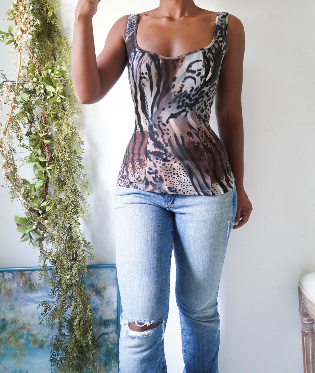 Y2K Activewear Animal Print Tank