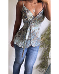 Y2K Paisley Boho Flyaway Top