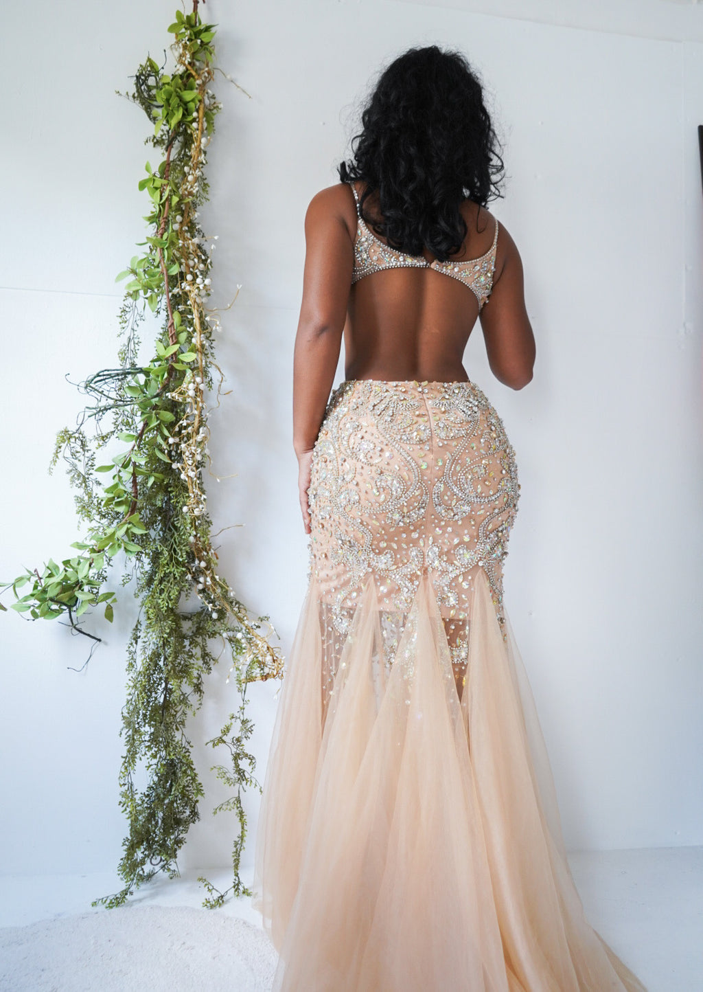 Rhinestone and Tulle Formal Dress