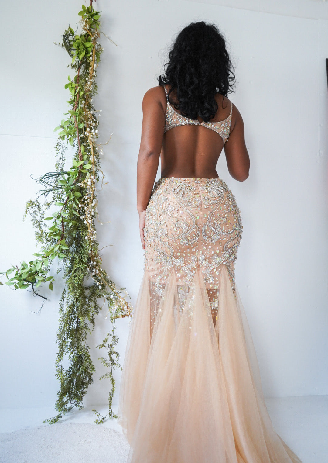 Rhinestone and Tulle Formal Dress