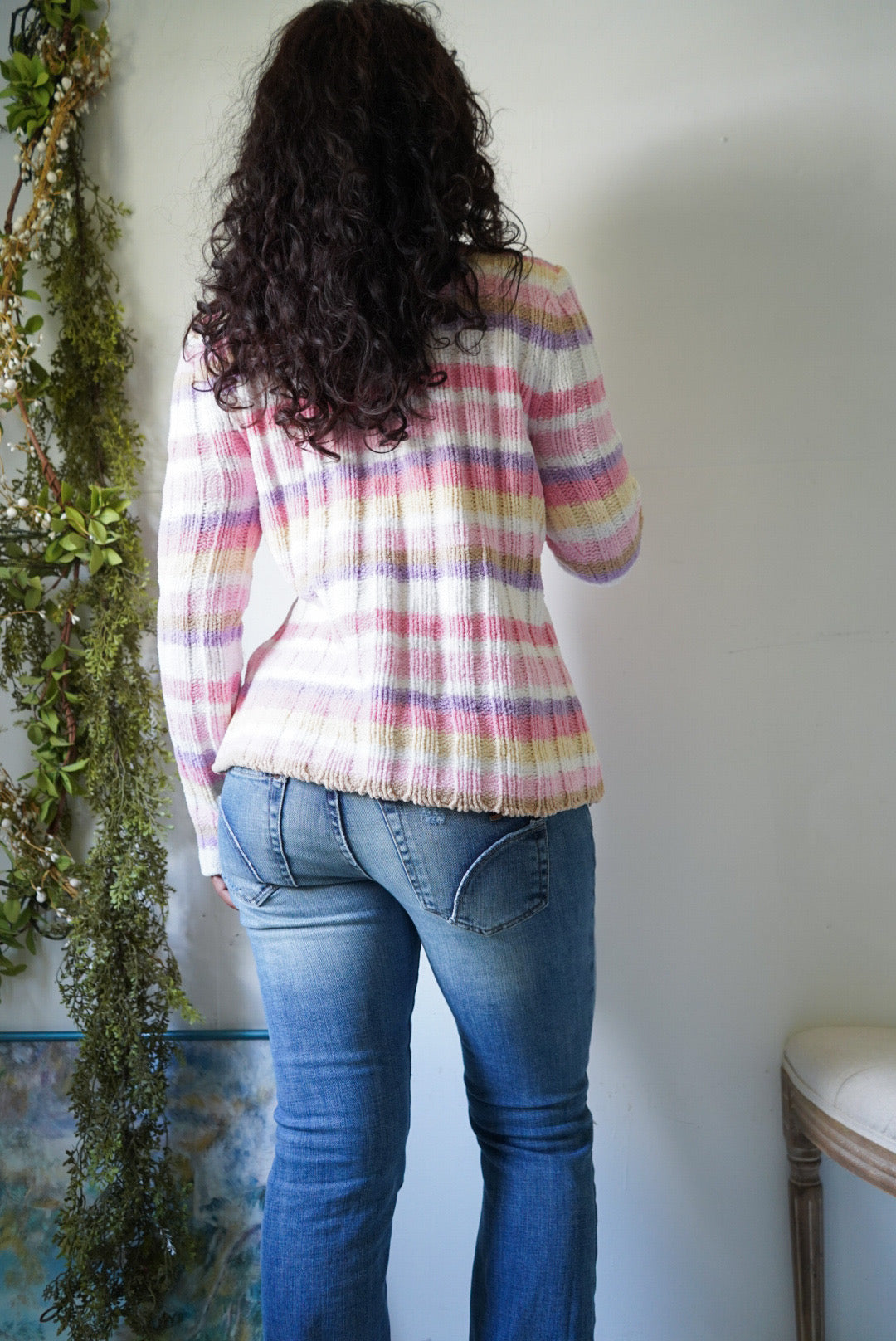 Y2K Pastel Stripe Turtleneck Sweater