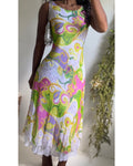 Y2K Beaded Colorful Silk Dress