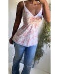 Y2K Romantic Floral Babydoll Cami