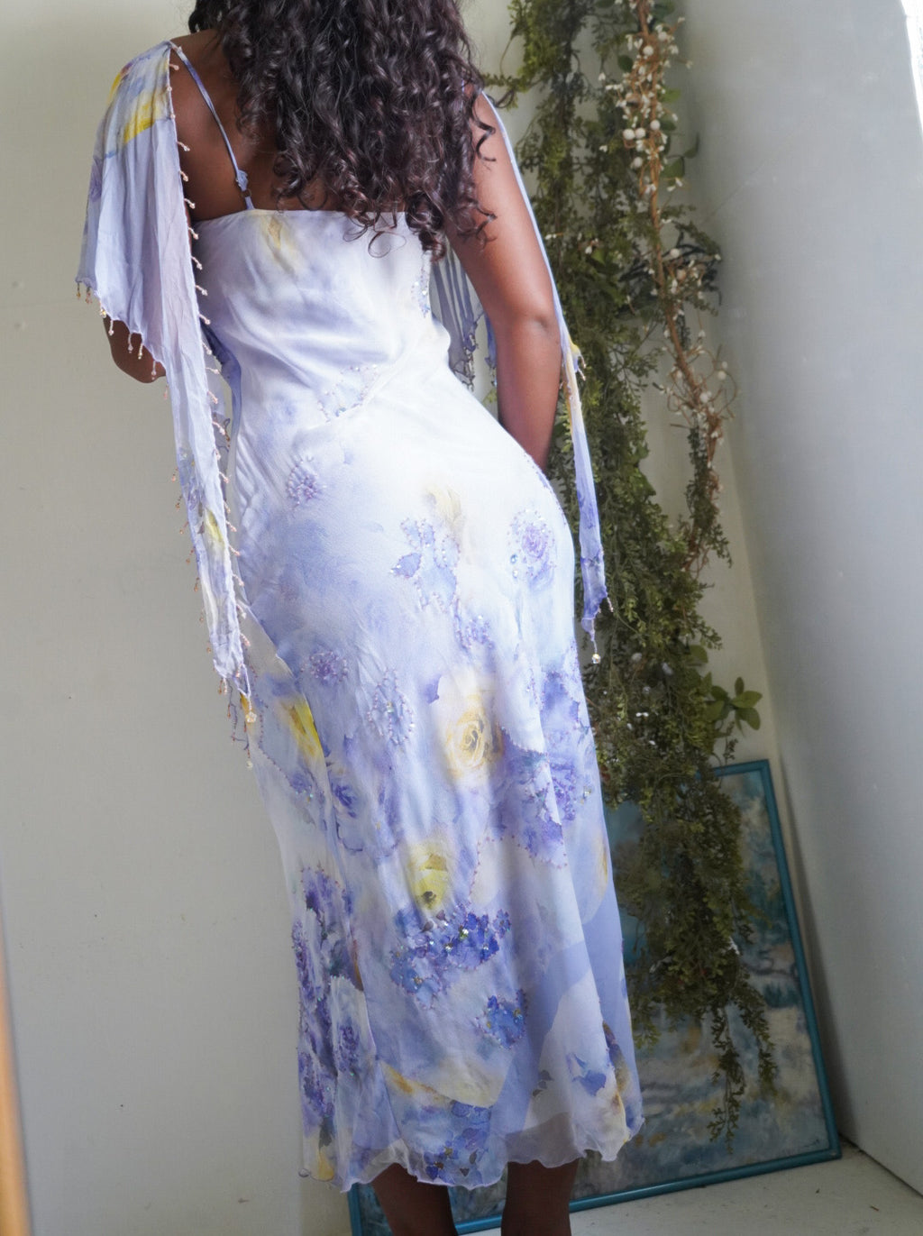 Rare Y2K Lavender Silk Devore Fairy Gown