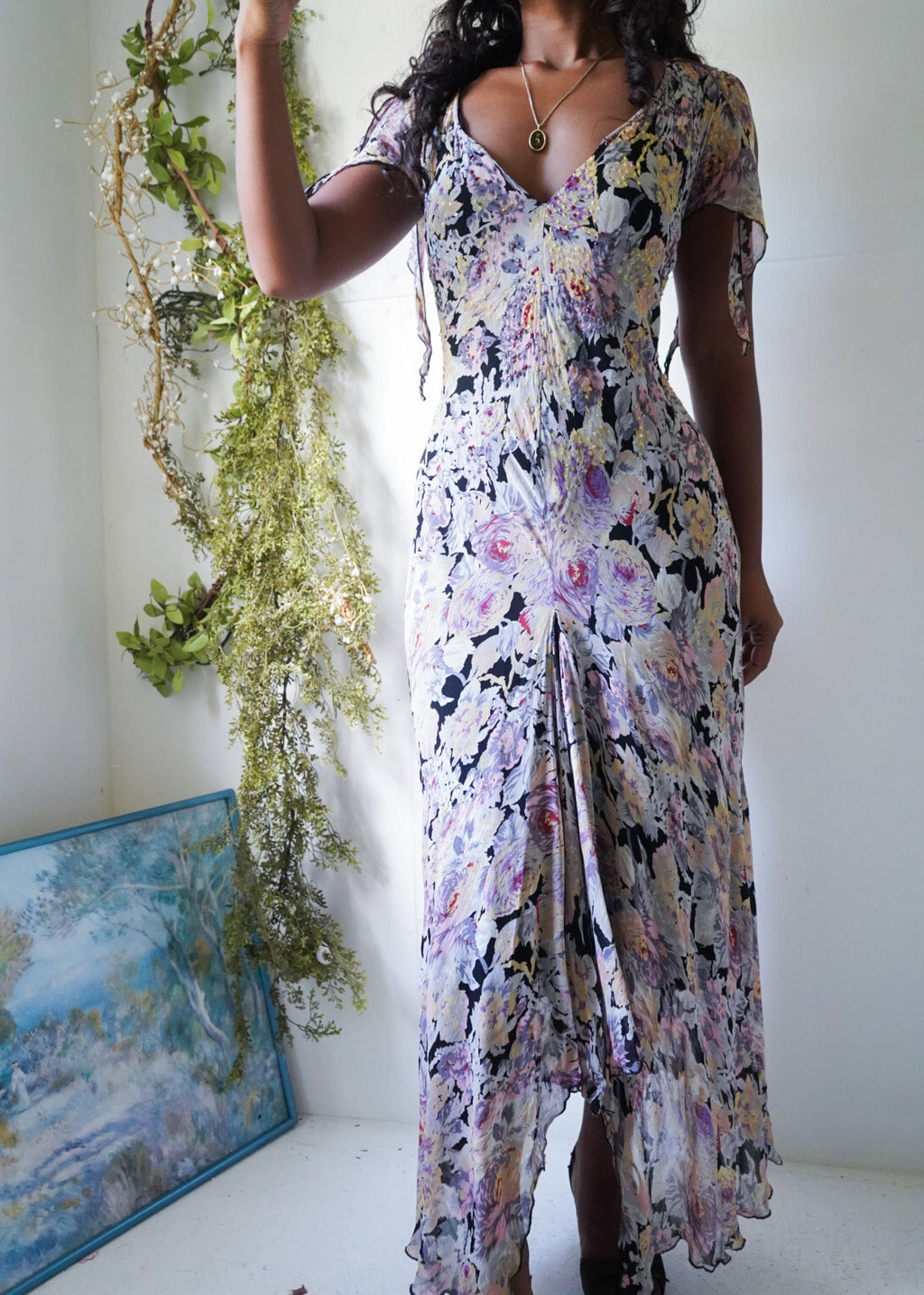Rare Y2K Beaded Garden Fairy Dress