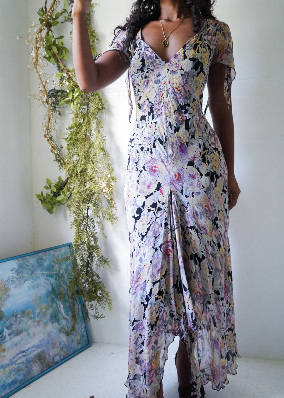 Rare Y2K Beaded Garden Fairy Dress