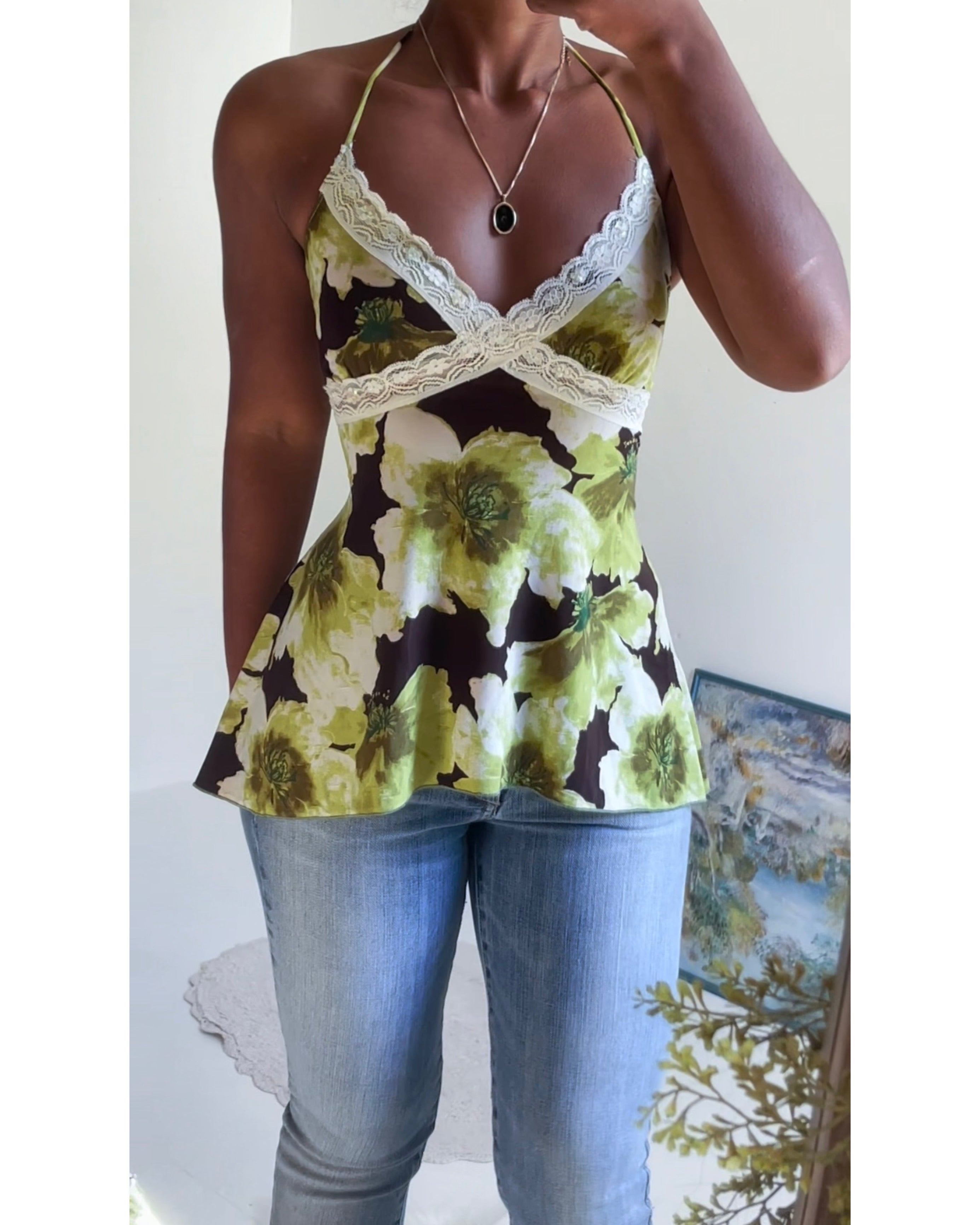 Floral Halter Fairy Cami