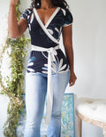 Y2K Faux Wrap Top