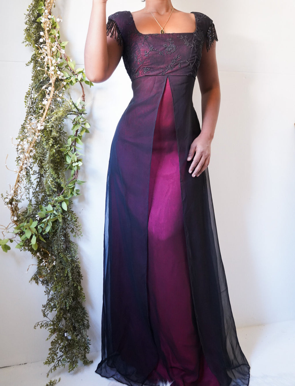 Vintage Titanic Inspired Split Front Gown