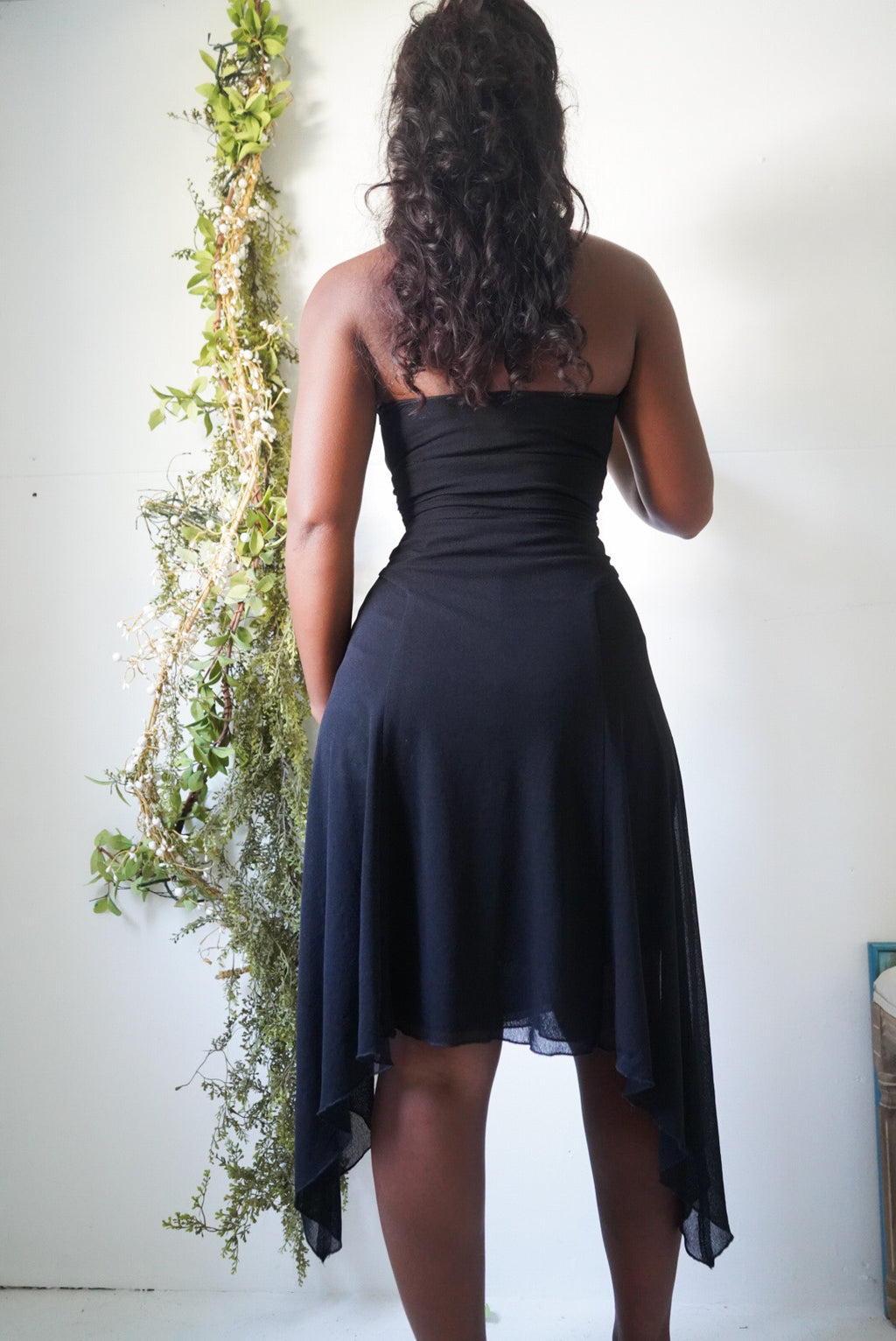 Y2K Black Elevated Basic Halter Dress