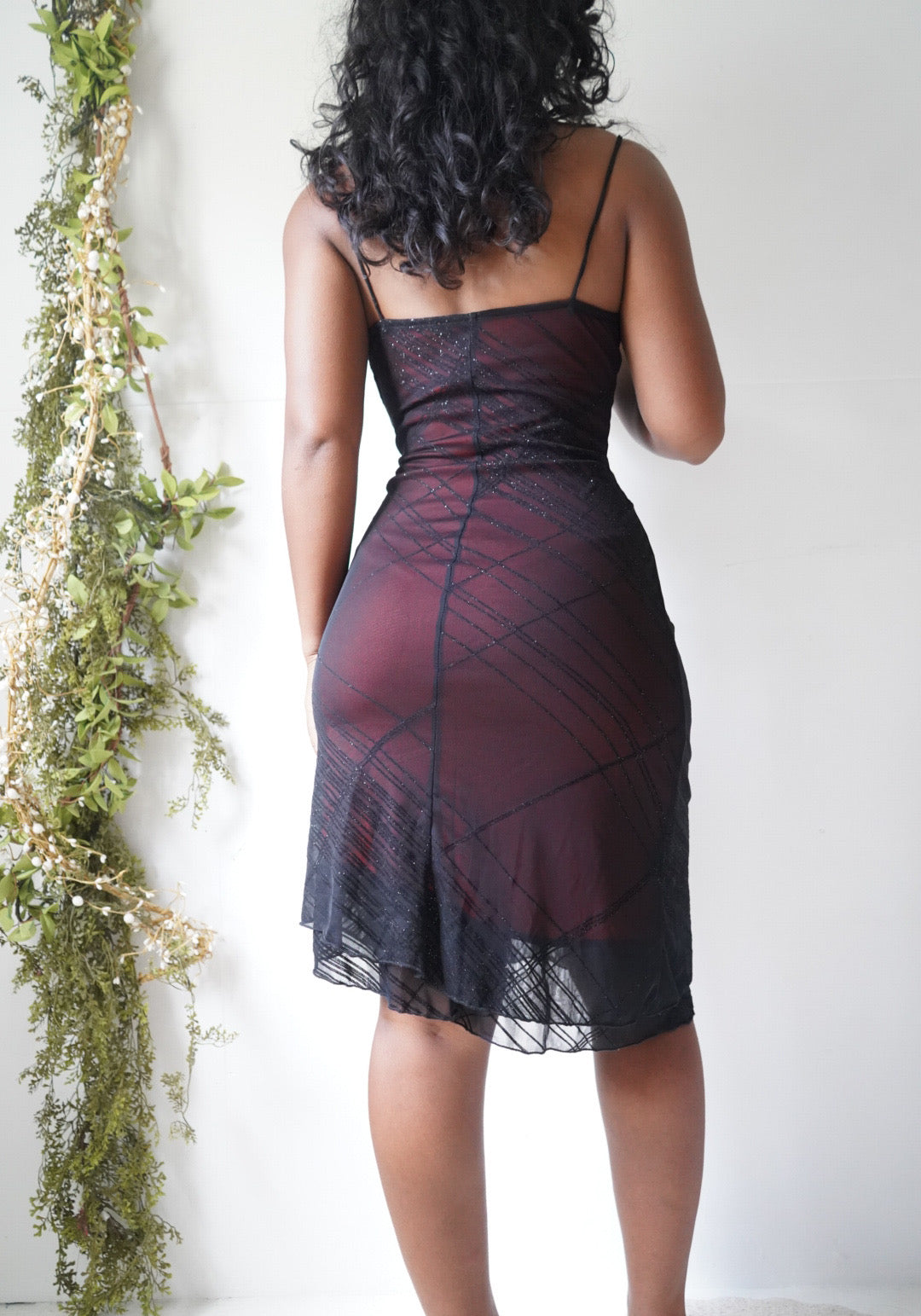 Vintage Y2K Layered Sparkle Mini Dress