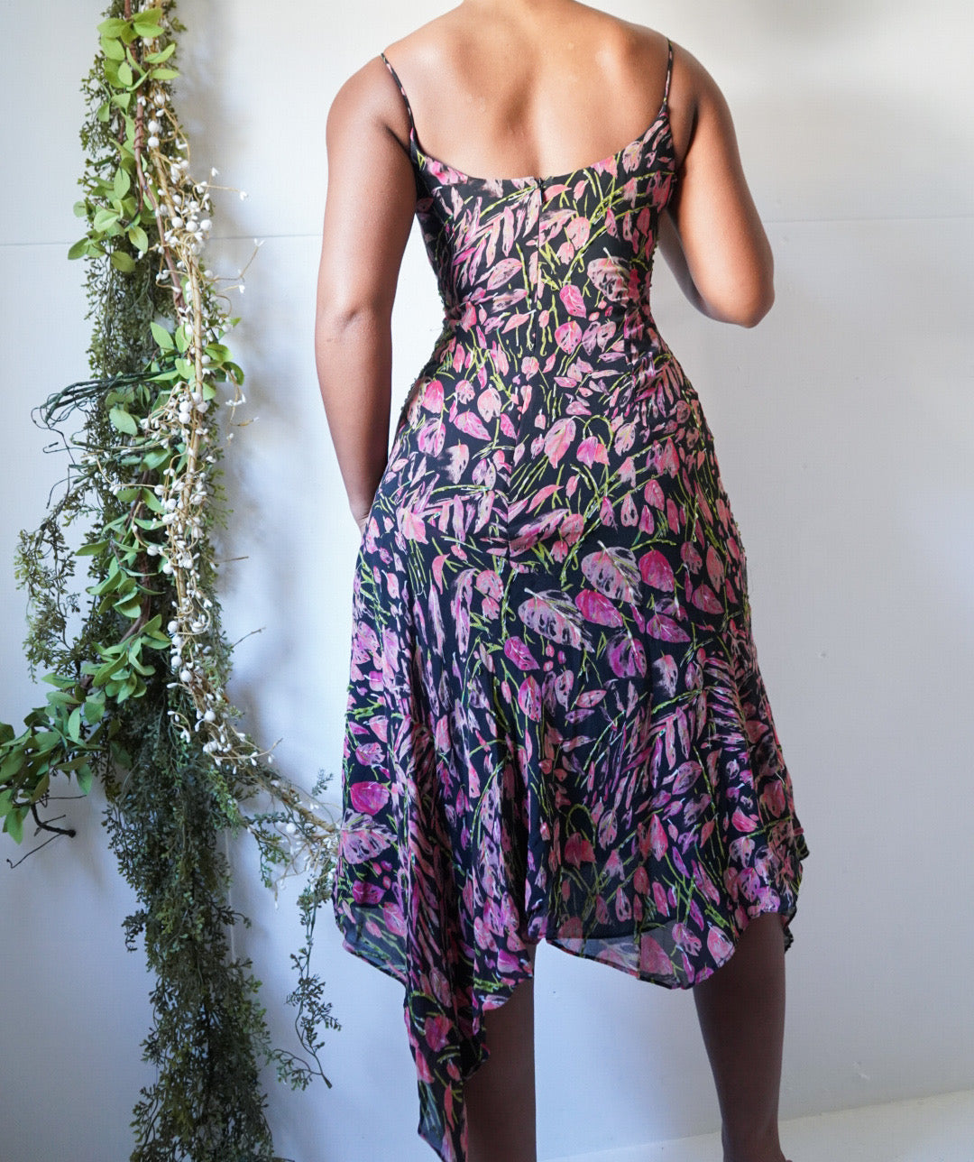 Y2K Romantic Silk Beaded Dress