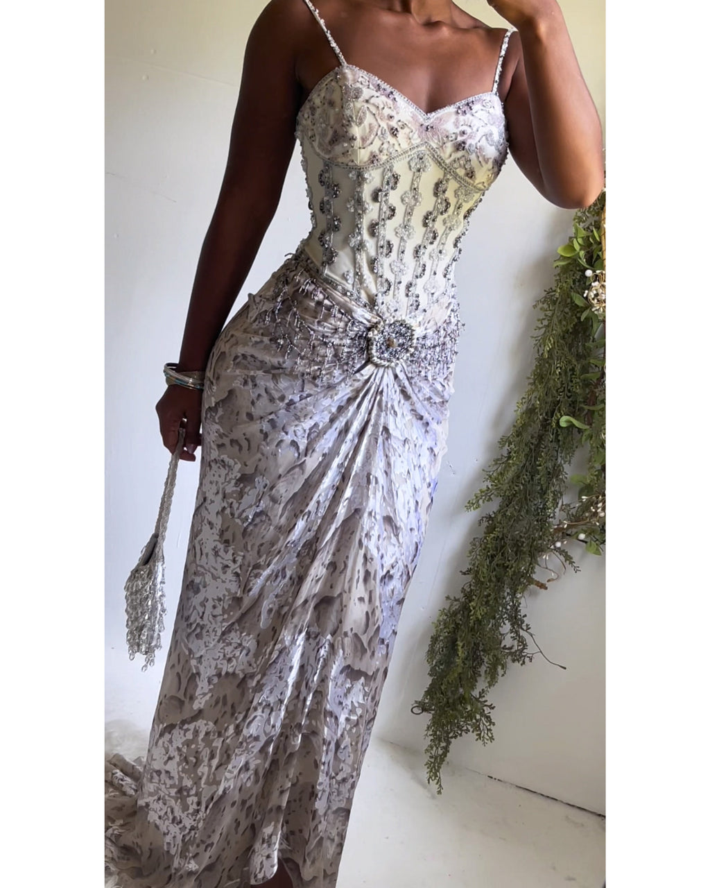 Y2K Rare Beaded Desi Inspired Gown