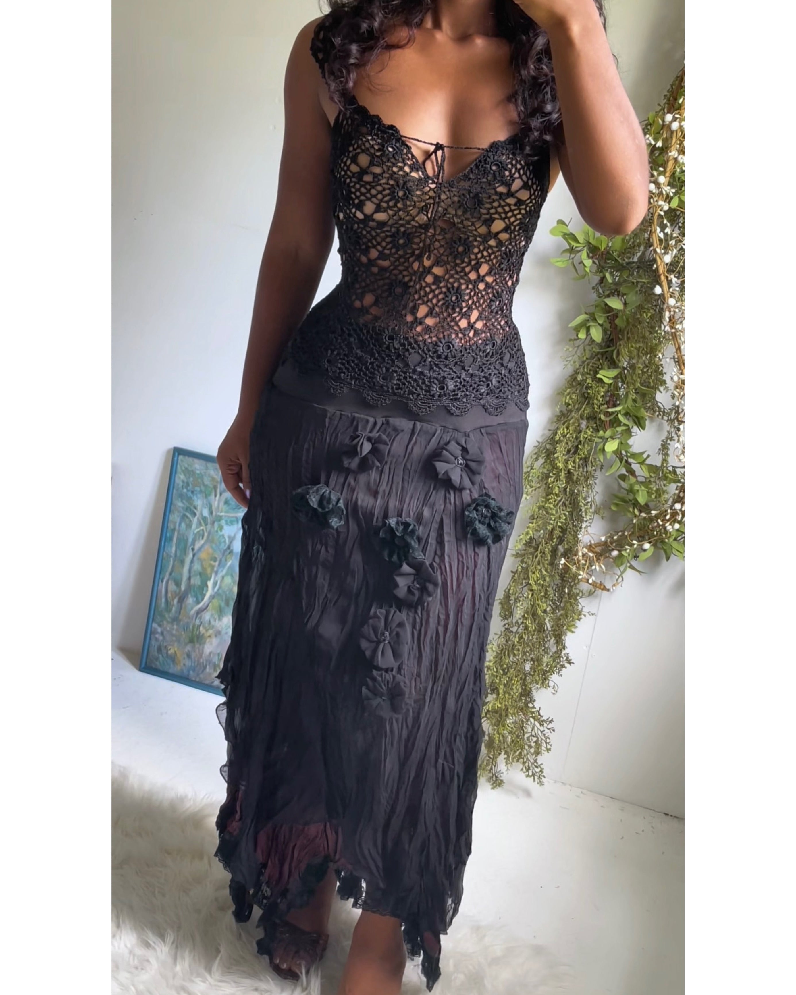 Y2K Dark Whimsy Fairy Skirt