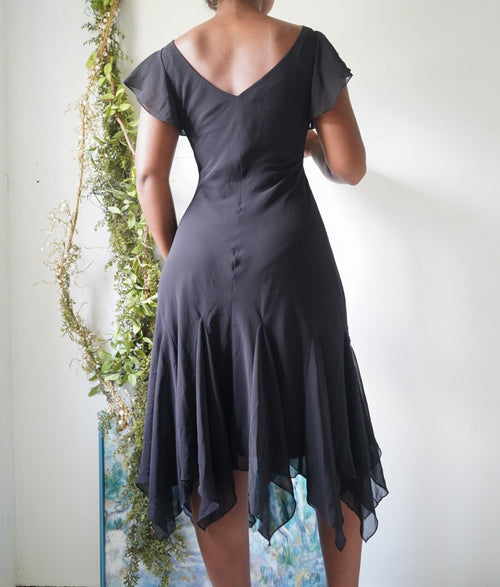 Y2K Embroidered Detail Fairy Hem Dress