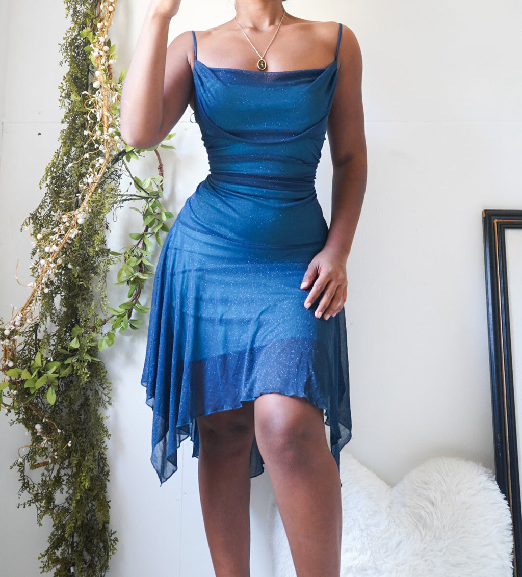 Teal Glitter Fairy Dress