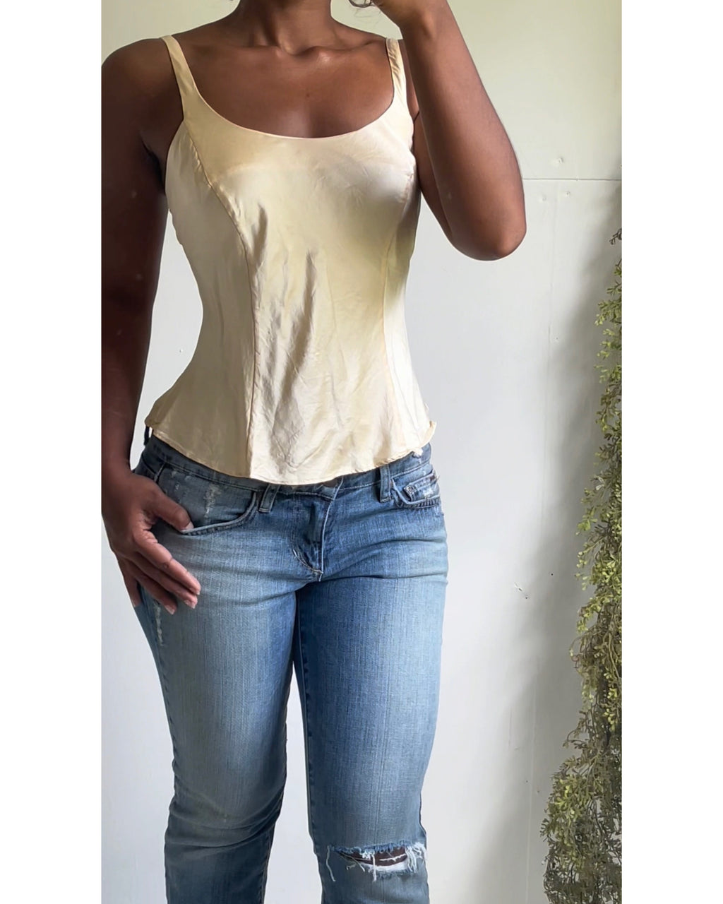 Rare Vintage 80’s Victoria’s Secret Silk Cream Cami