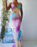 Rainbow Fairy Beaded Halter Gown (Made to Order)