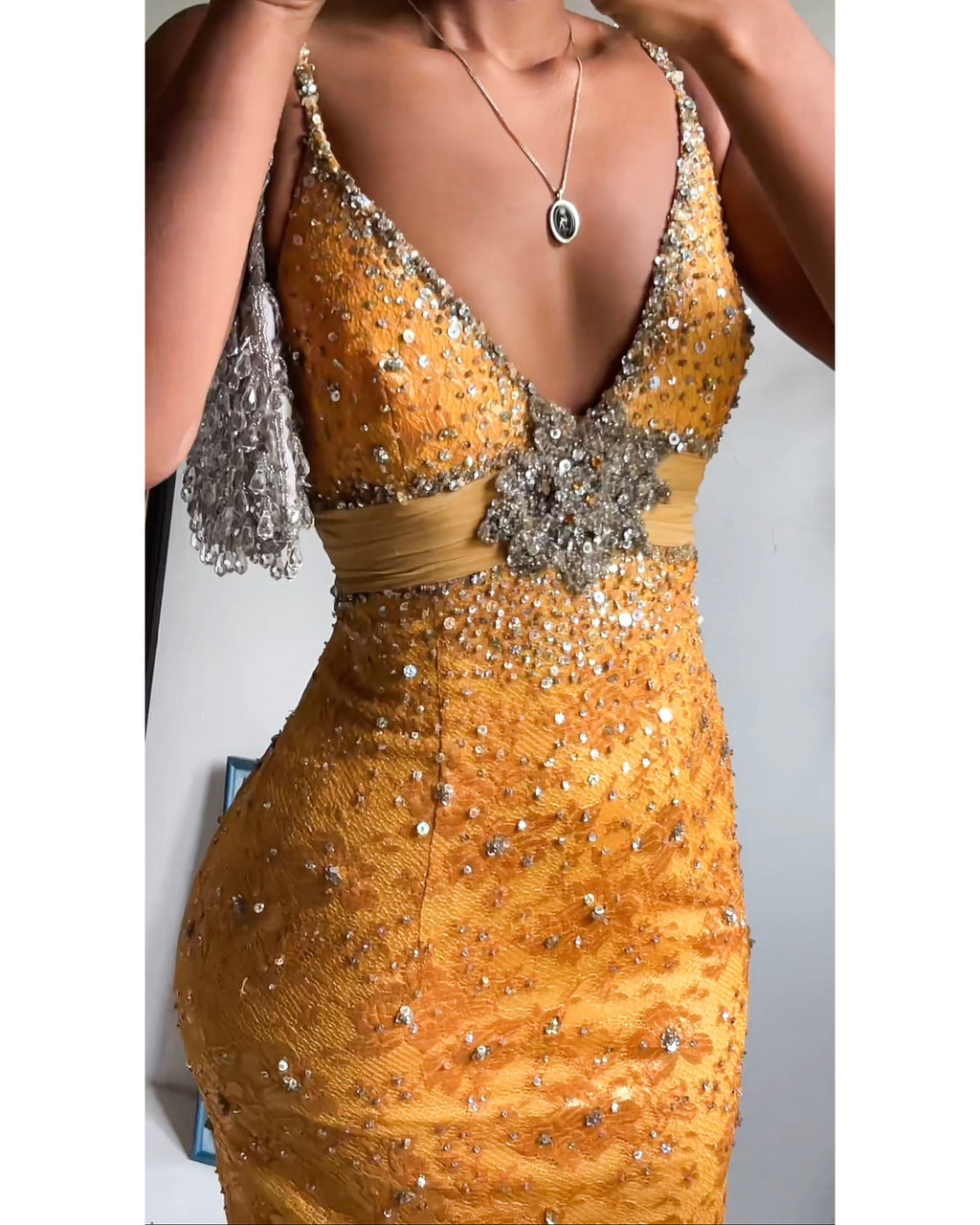 Early 2000’s Mandalay Lace Beaded Sheath Dress