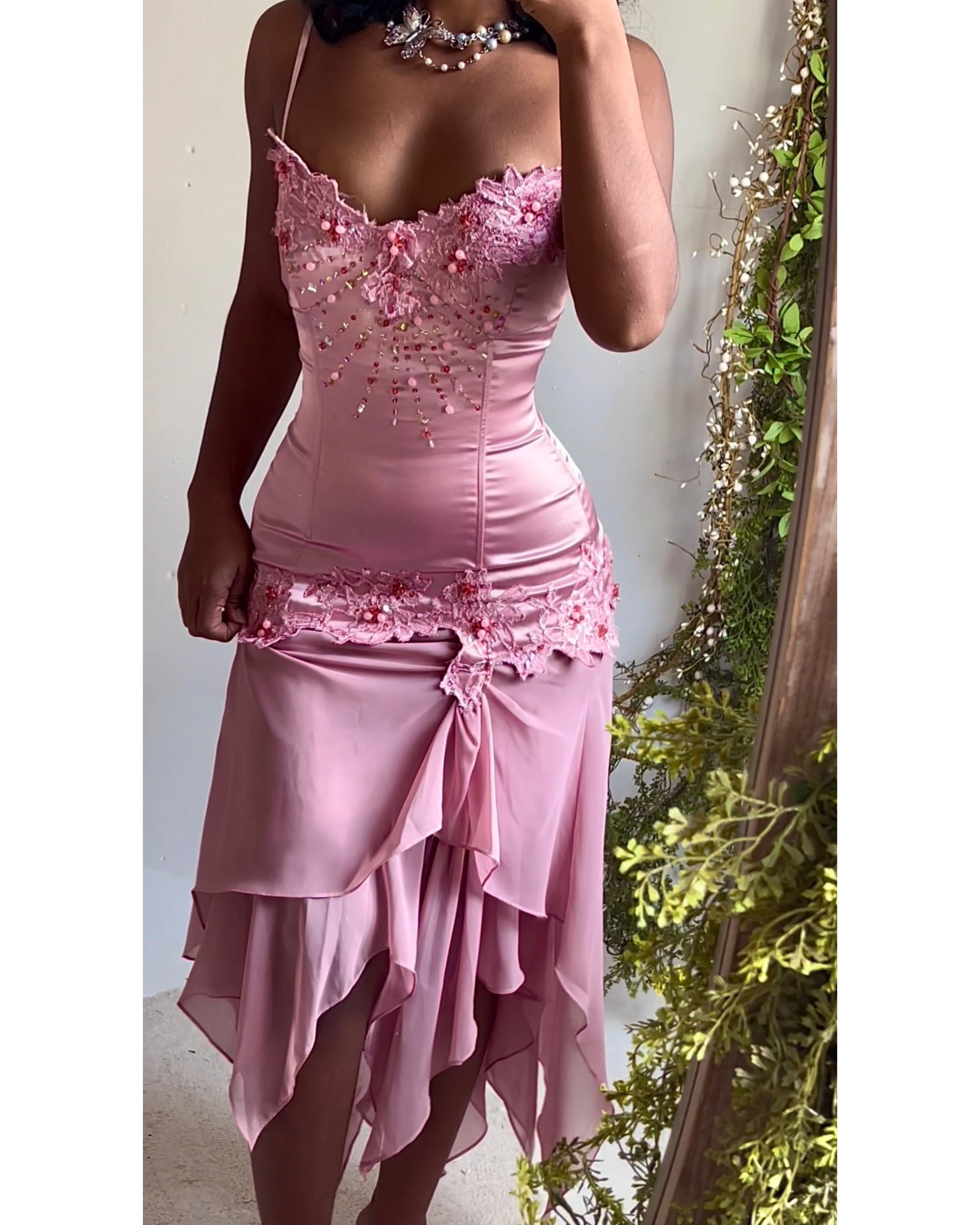 Fairy Mauve Pink Corset Dress