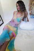 Y2K Inspired Rainbow Fairy Halter Gown
