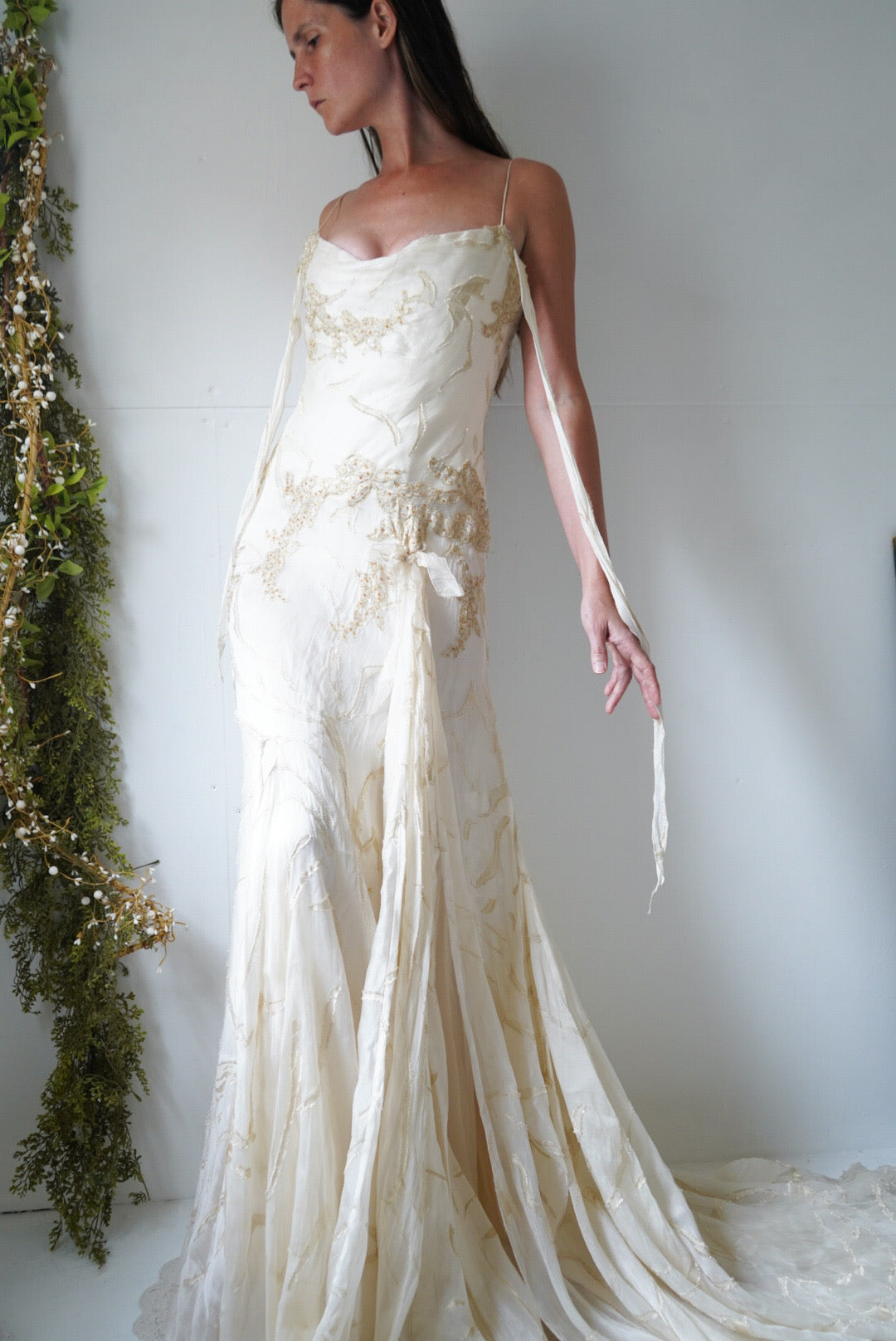 Y2k Elie Saab Silk Wedding Gown