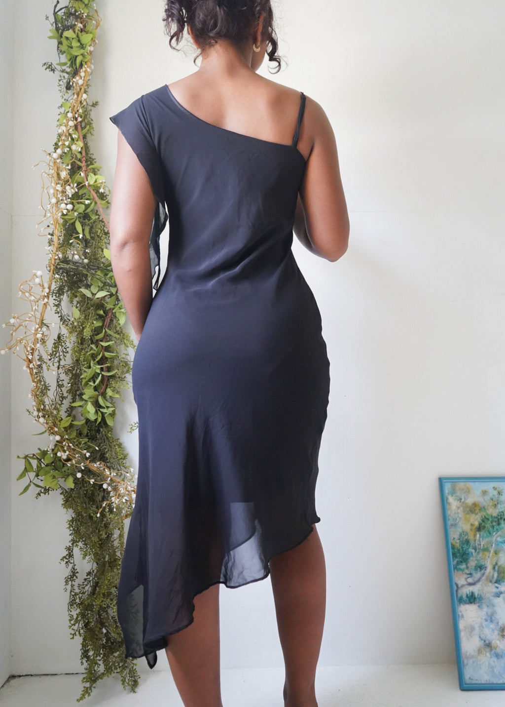 Vintage Y2K Asymmetric Bead Detail Dress
