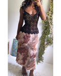 Y2K Boho Paisley Midi Skirt