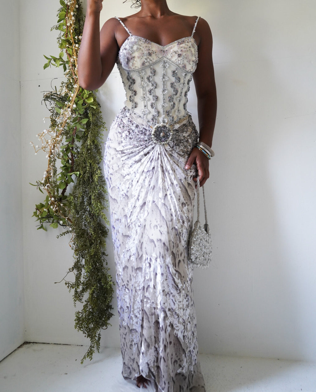 Y2K Rare Beaded Desi Inspired Gown