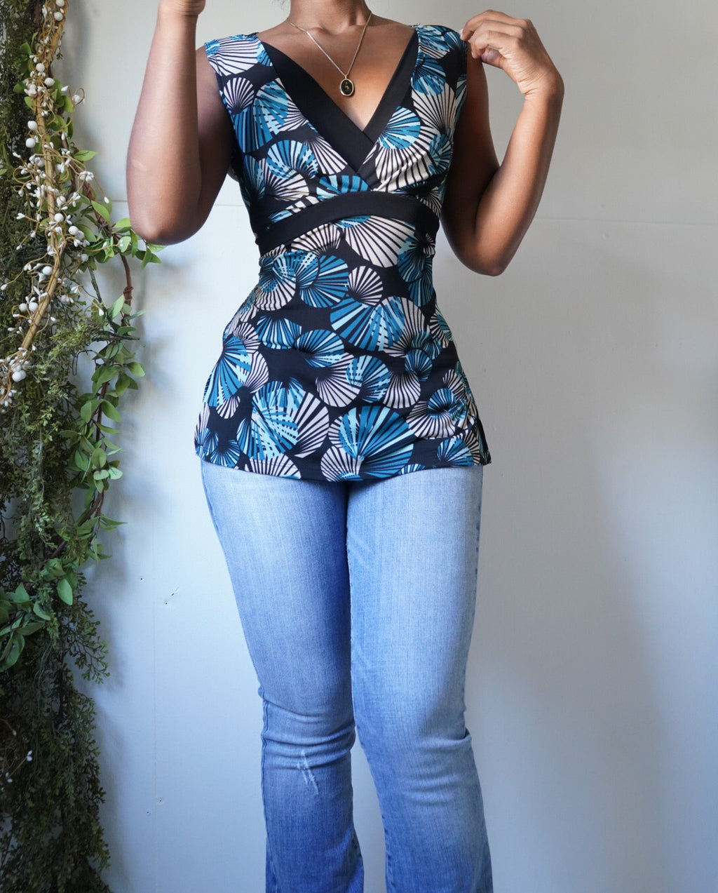 Tie Back Abstract Top