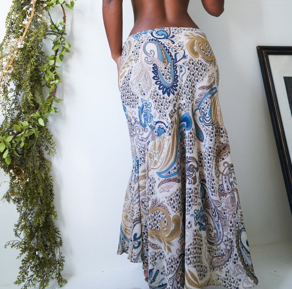 Paisley Boho Maxi Skirt